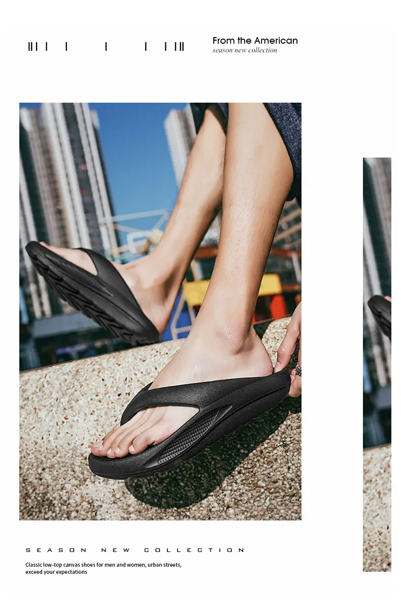 Men Slip-On White Flip Flops Summer Wear — feature 5