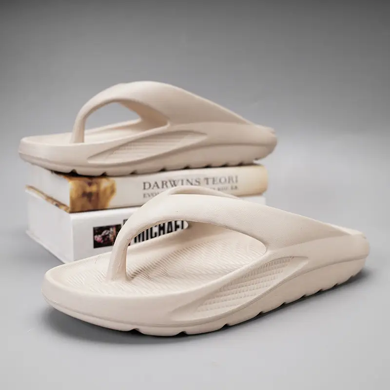 Men Slip-On White Flip Flops Summer Wear
