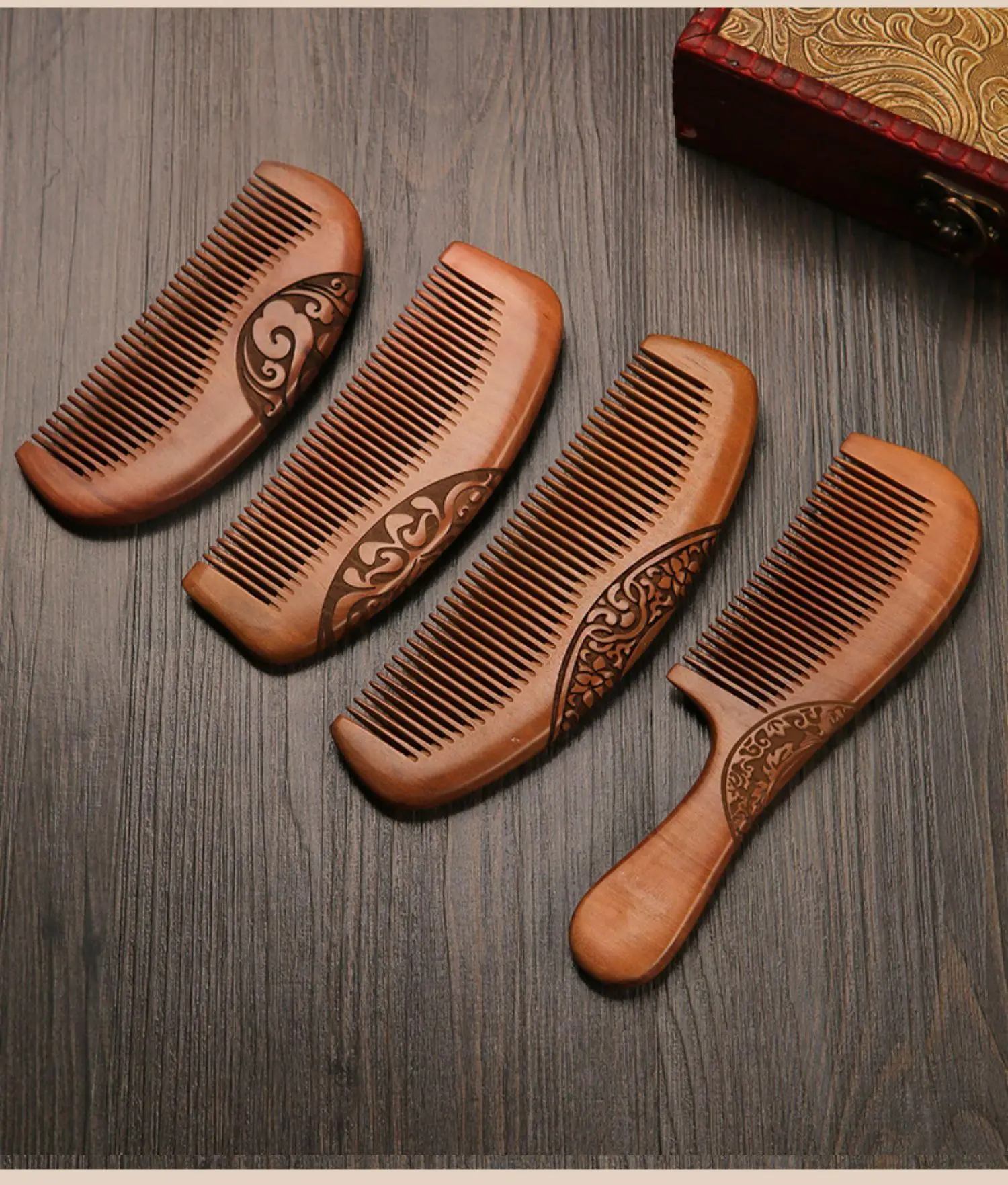 Sandalwood Hair Comb Anti-Static Long Hair Men Women — feature 8