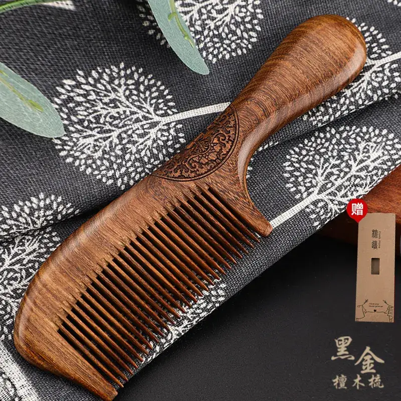 Sandalwood Hair Comb Anti-Static Long Hair Men Women - Image 10