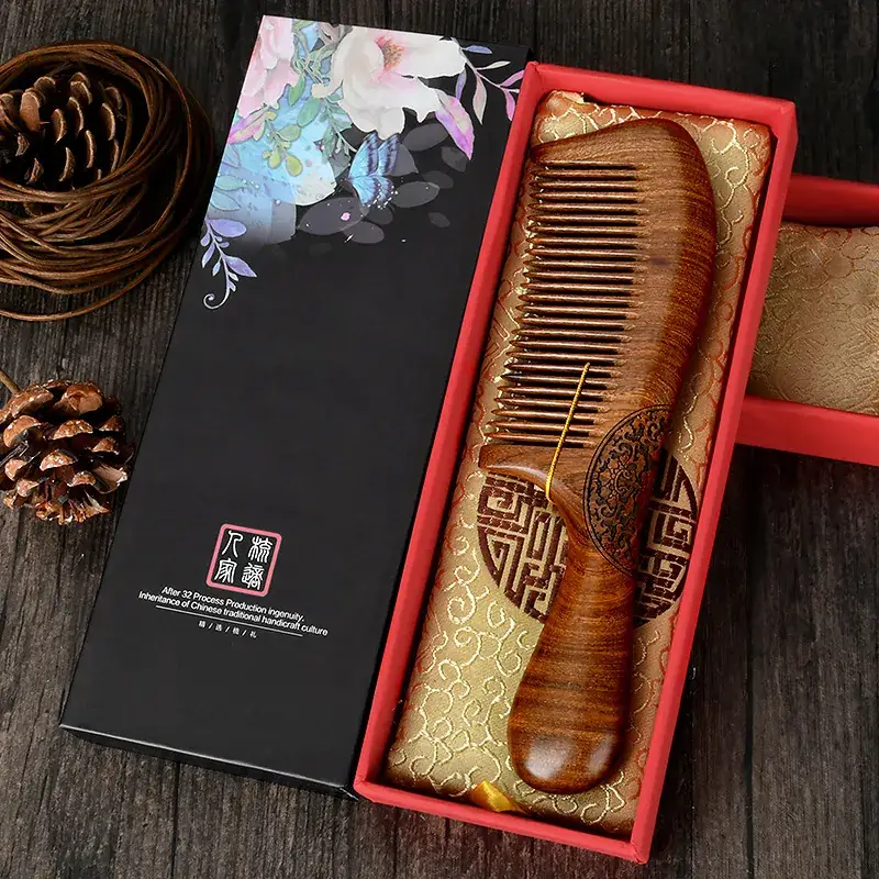 Sandalwood Hair Comb Anti-Static Long Hair Men Women - Image 11