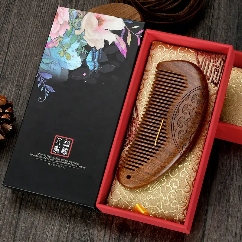 Sandalwood Hair Comb Anti-Static Long Hair Men Women - Image 9