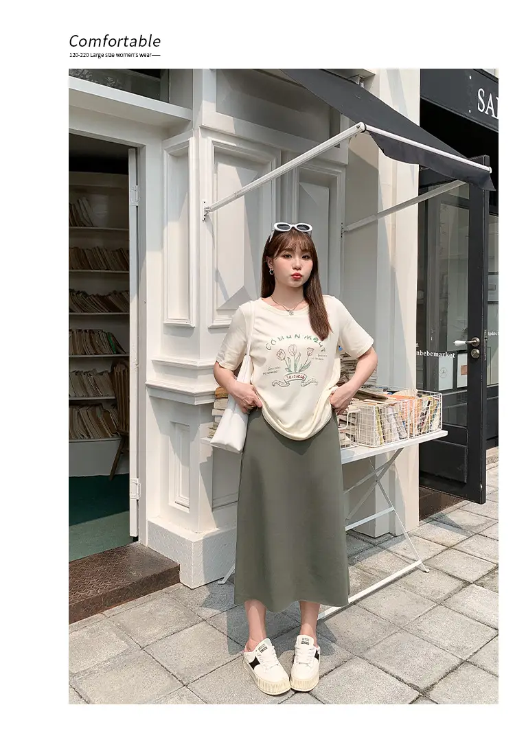 Milk Printed Tulip T-Shirt Plus Size Women — feature 24