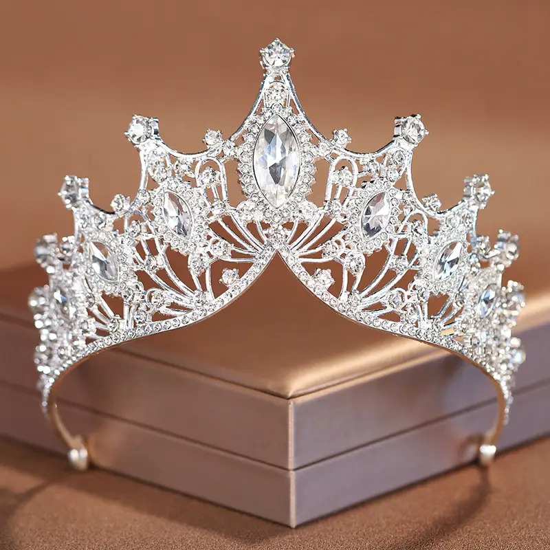 Red Crystal Bridal Crown for Girls 18+ — feature 1