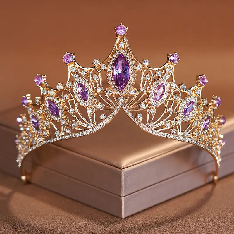 Red Crystal Bridal Crown for Girls 18+ - Image 10