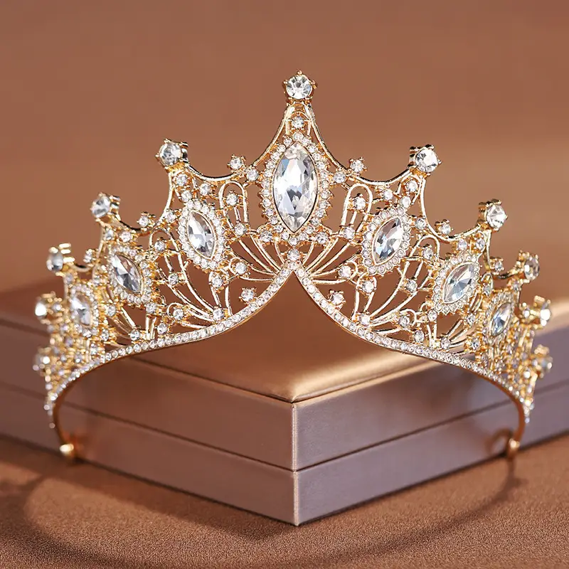 Red Crystal Bridal Crown for Girls 18+ - Image 2