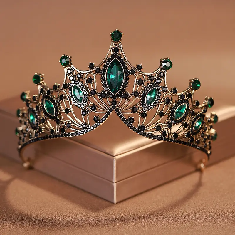 Red Crystal Bridal Crown for Girls 18+ - Image 4