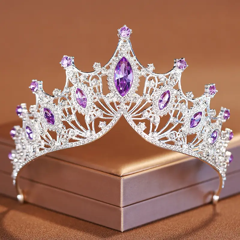 Red Crystal Bridal Crown for Girls 18+ - Image 7