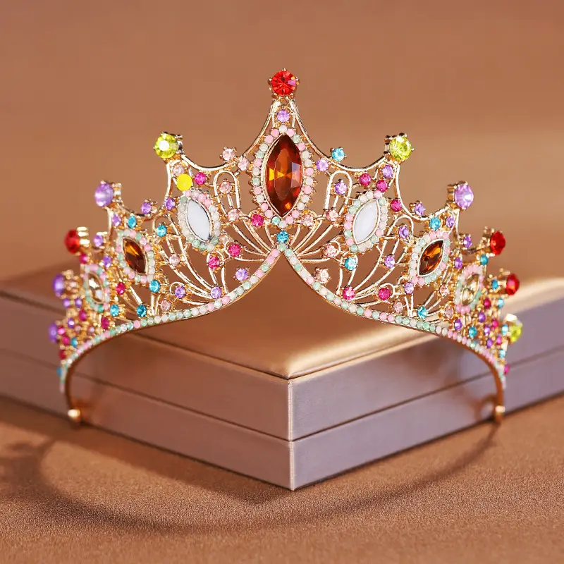 Red Crystal Bridal Crown for Girls 18+ - Image 8