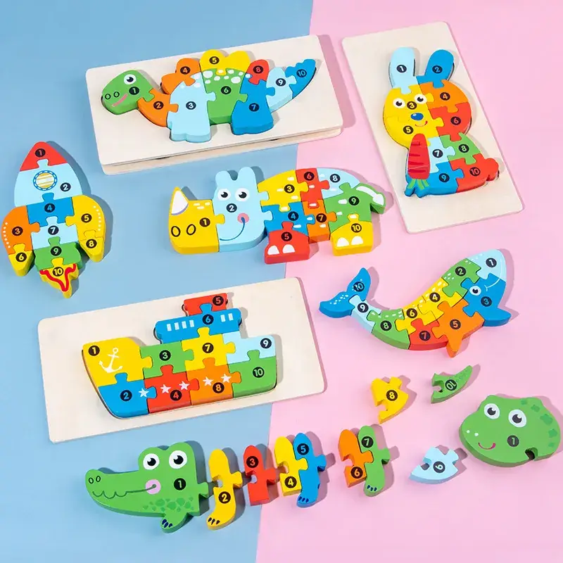 Three-Dimensional Wooden Puzzle Traffic Car for Kids - Image 41