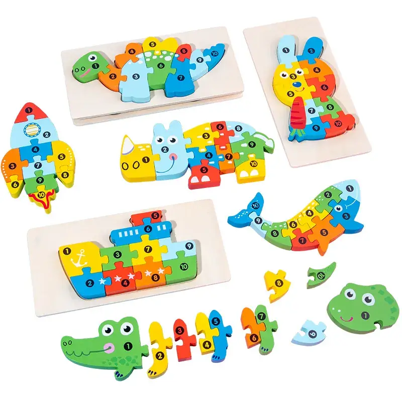 Three-Dimensional Wooden Puzzle Traffic Car for Kids - Image 43