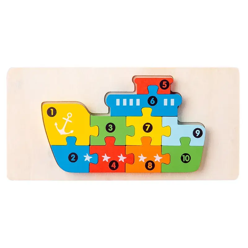 Three-Dimensional Wooden Puzzle Traffic Car for Kids - Image 9