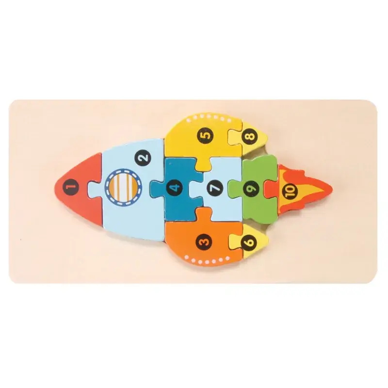 Three-Dimensional Wooden Puzzle Traffic Car for Kids - Image 7