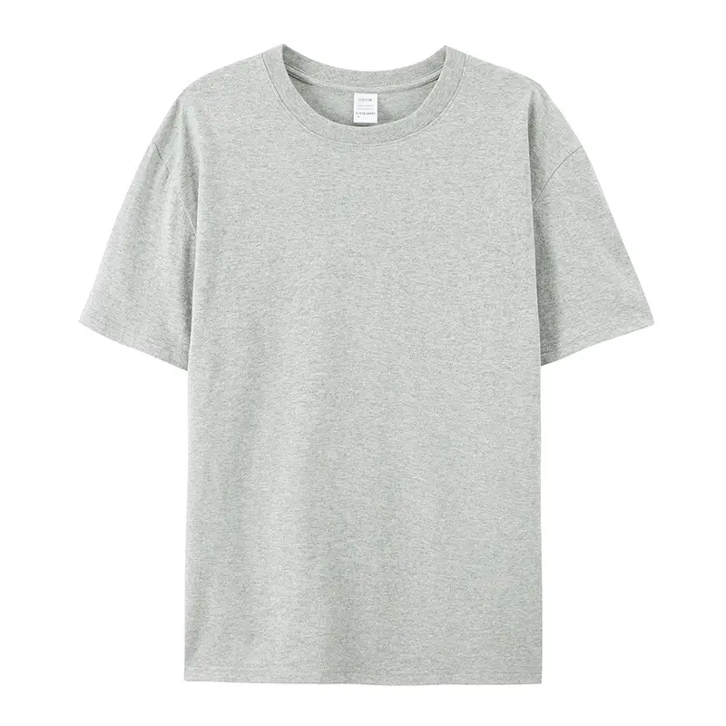 Men Pure Cotton Summer T-Shirt Solid Beige Round Neck - Image 3