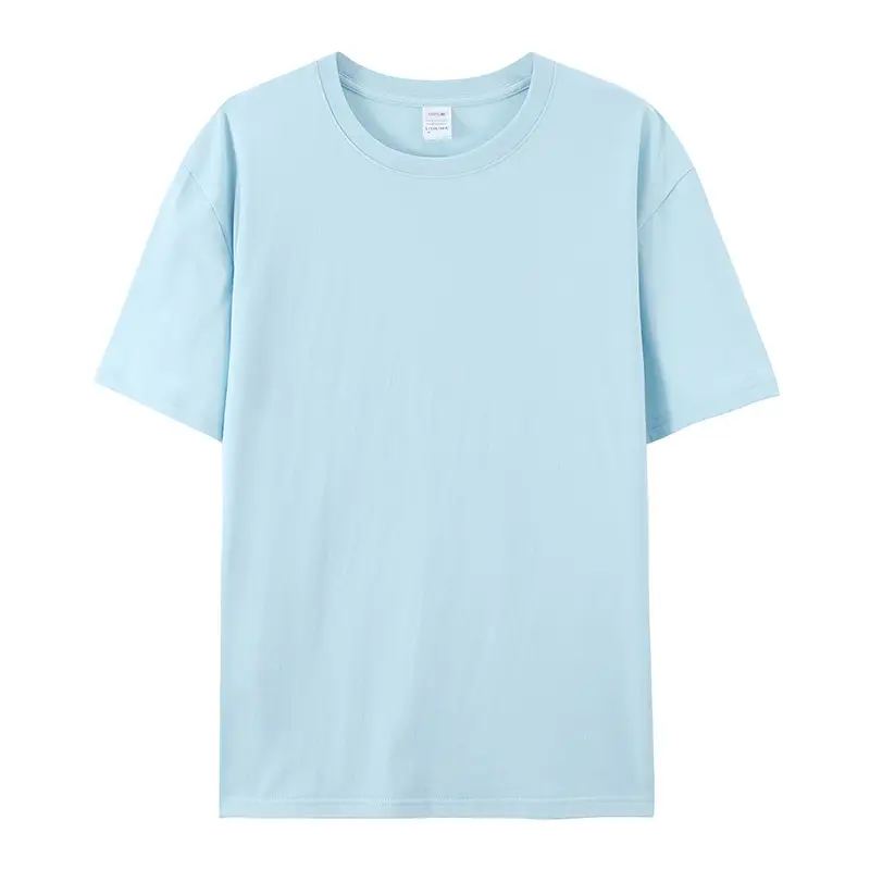 Men Pure Cotton Summer T-Shirt Solid Beige Round Neck - Image 7
