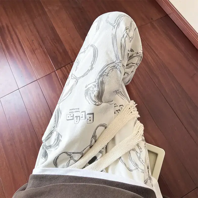 2023 New Heavy New Bear Printed Pants for Men - Image 5