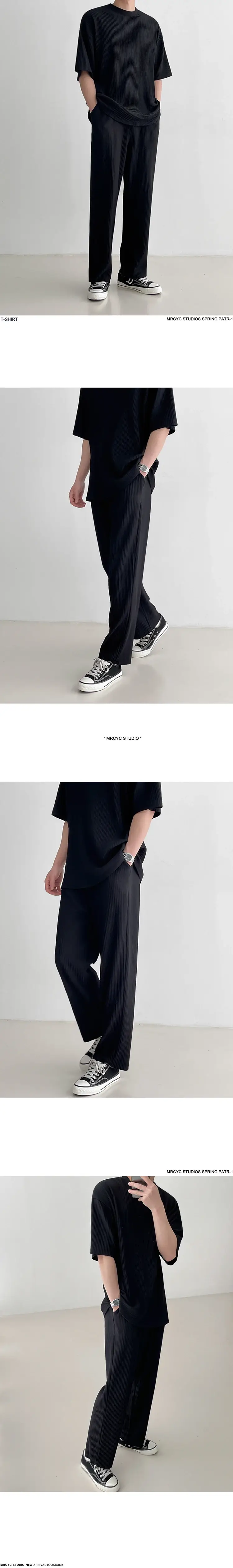 Men Korean Style White Shorts Trousers Set — feature 15