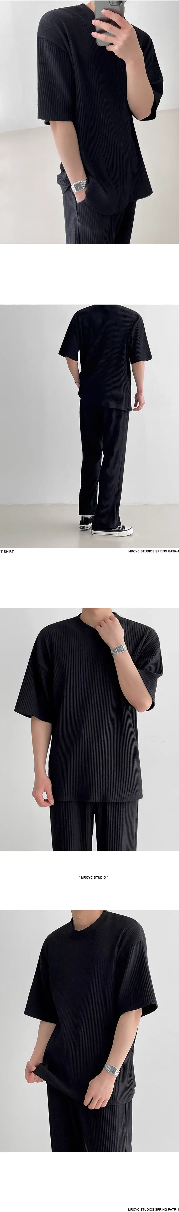 Men Korean Style White Shorts Trousers Set — feature 16