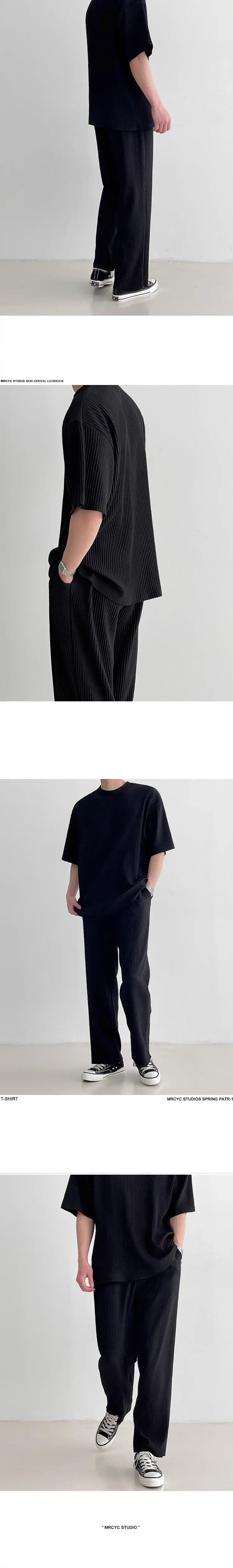 Men Korean Style White Shorts Trousers Set — feature 17