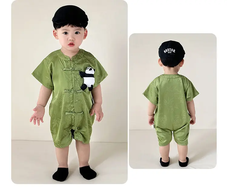 Baby Boy Chinese Style Green Shorts Set — feature 46