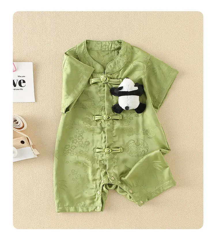 Baby Boy Chinese Style Green Shorts Set — feature 50