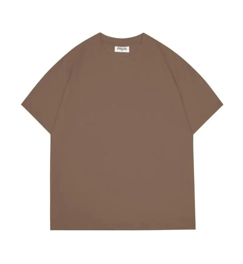 Men Brown Cotton T-Shirt Summer Casual Short Sleeve - Image 9