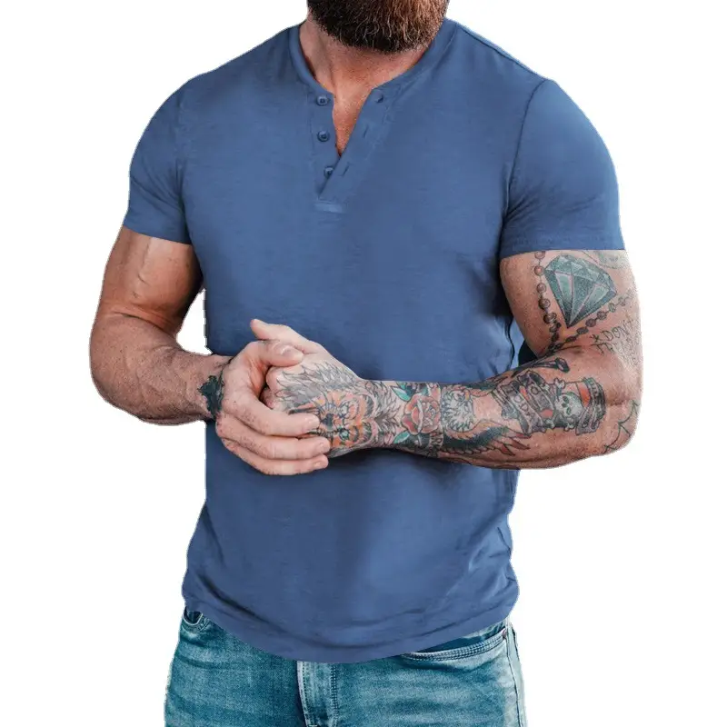 Men's 2023 Cross-border Slim Fit T-Shirt Black - Image 19