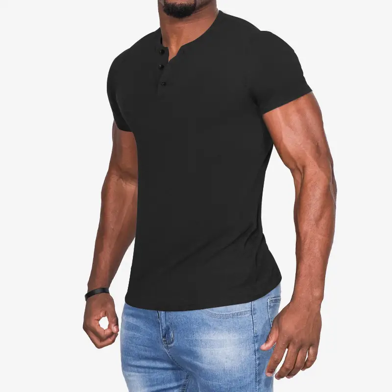 Men's 2023 Cross-border Slim Fit T-Shirt Black — feature 17