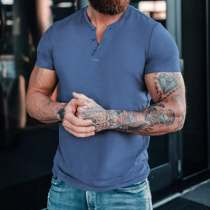 Men's 2023 Cross-border Slim Fit T-Shirt Black — feature 25