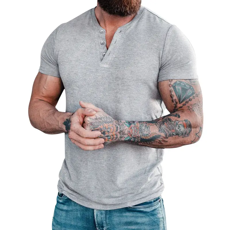 Men's 2023 Cross-border Slim Fit T-Shirt Black — feature 34