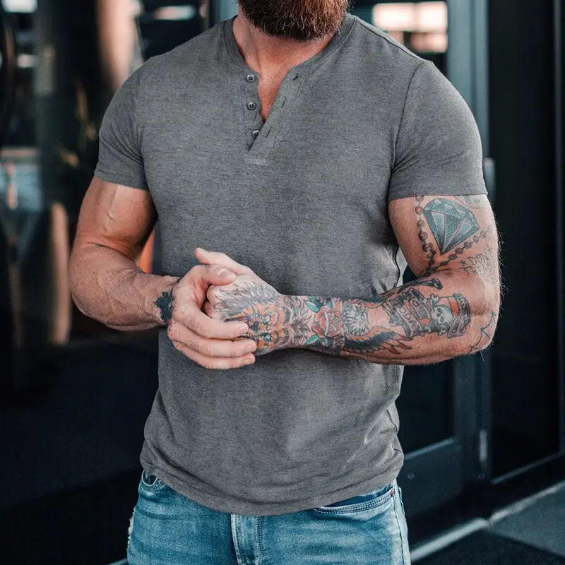 Men's 2023 Cross-border Slim Fit T-Shirt Black — feature 35
