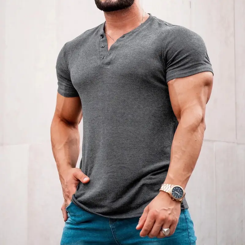 Men's 2023 Cross-border Slim Fit T-Shirt Black — feature 36