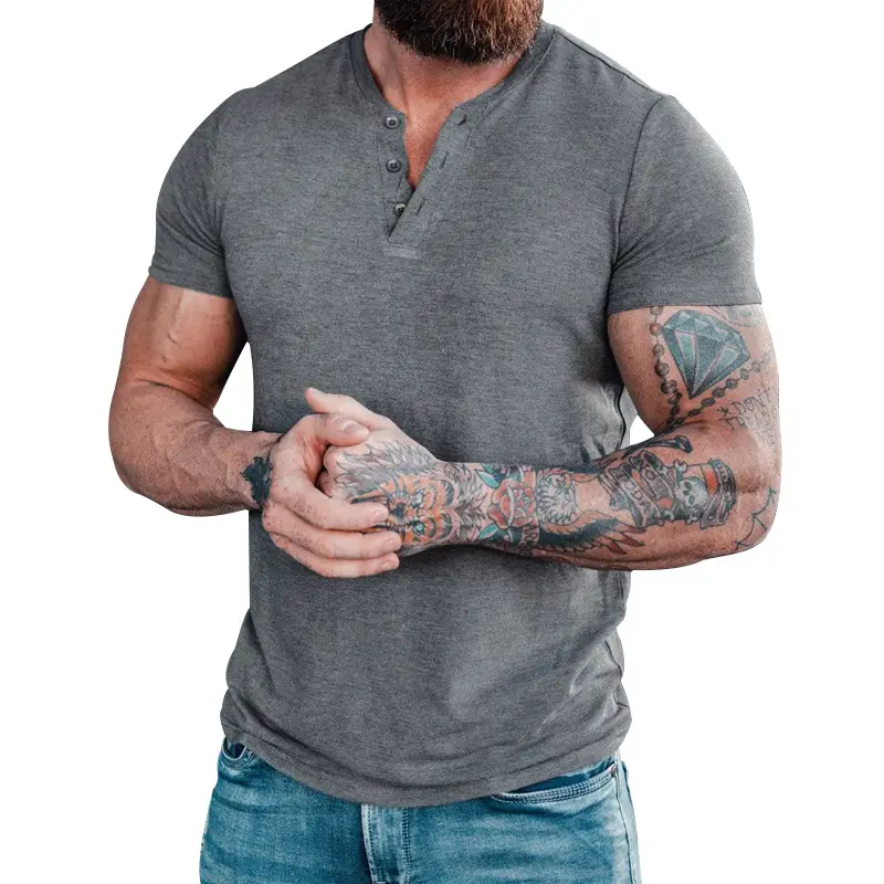 Men's 2023 Cross-border Slim Fit T-Shirt Black — feature 39