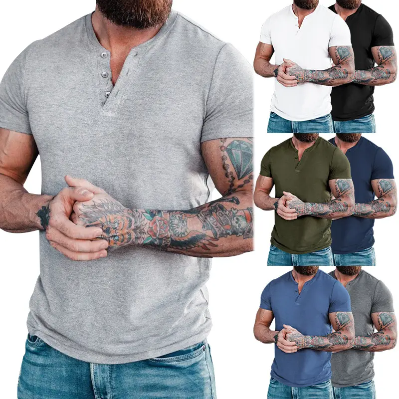 Men's 2023 Cross-border Slim Fit T-Shirt Black — feature 4