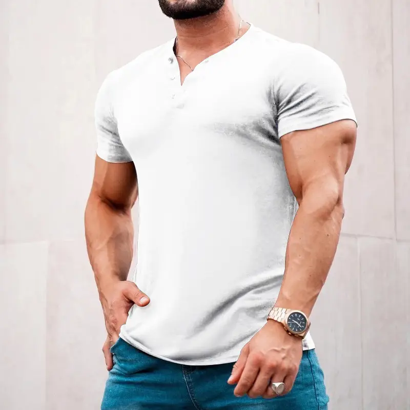 Men's 2023 Cross-border Slim Fit T-Shirt Black — feature 6