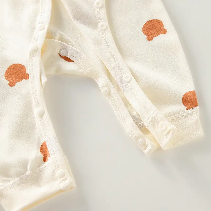 Baby Conjoined Rabbit Cotton Monk Baby Suit White Blue - Image 9