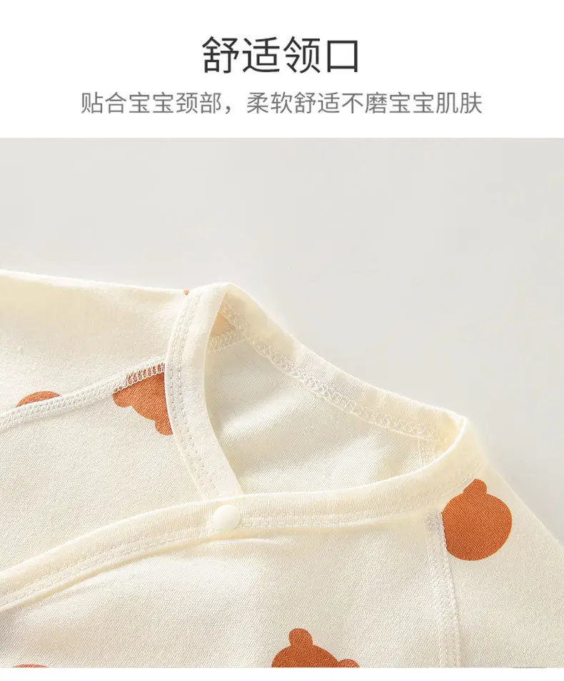 Baby Conjoined Rabbit Cotton Monk Baby Suit White Blue — feature 36