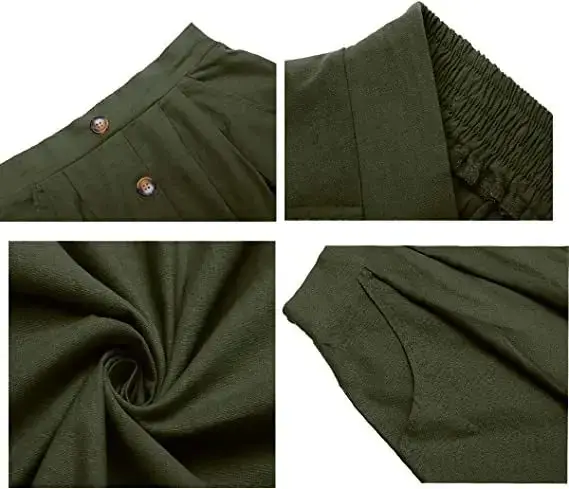 Black Button Front A-Line Midi Skirt for Women — feature 10