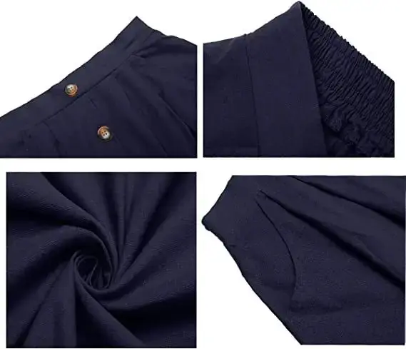 Black Button Front A-Line Midi Skirt for Women — feature 11