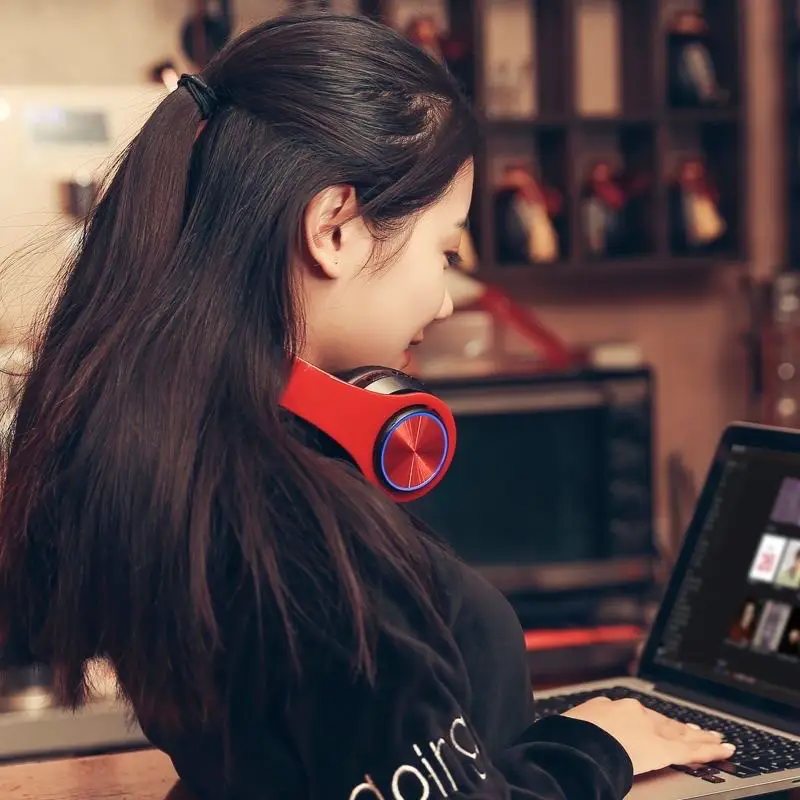 Wireless Bluetooth Headset Red Gaming Cool High Quality