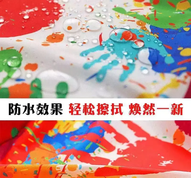 Kids Oil Painting Apron Waterproof Anti-Dressing Kindergarten Dining Set — feature 11