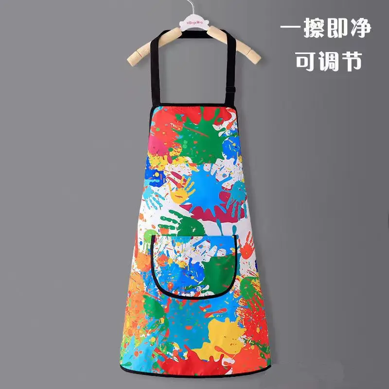 Kids Oil Painting Apron Waterproof Anti-Dressing Kindergarten Dining Set - Image 6