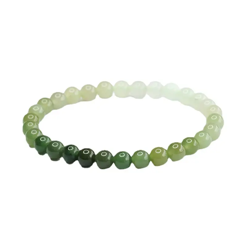 Guan Yu Jade Bracelet Clear Water Gradient Green - Image 6