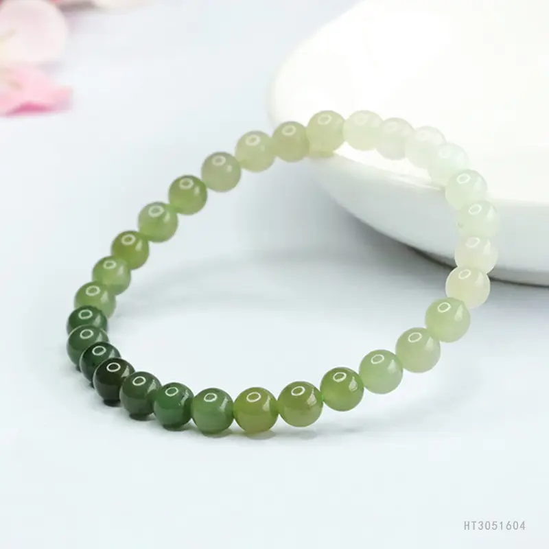 Guan Yu Jade Bracelet Clear Water Gradient Green — feature 10