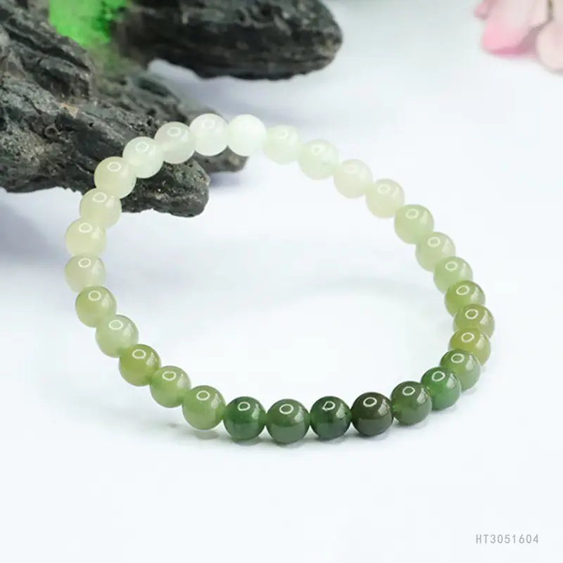 Guan Yu Jade Bracelet Clear Water Gradient Green — feature 11