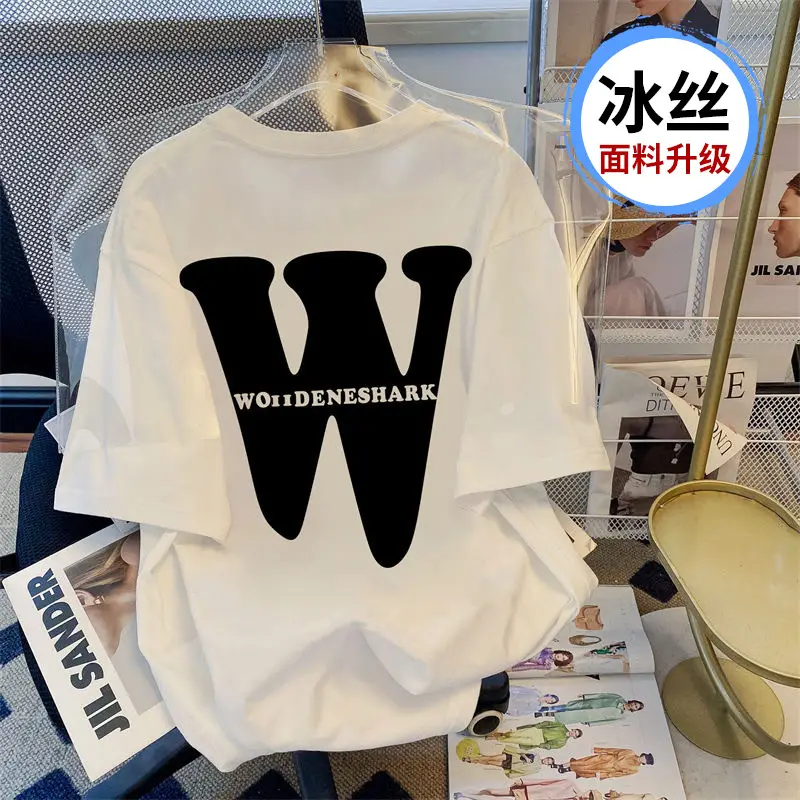 Women White Printed T-Shirt Casual Chinese Style - Image 11
