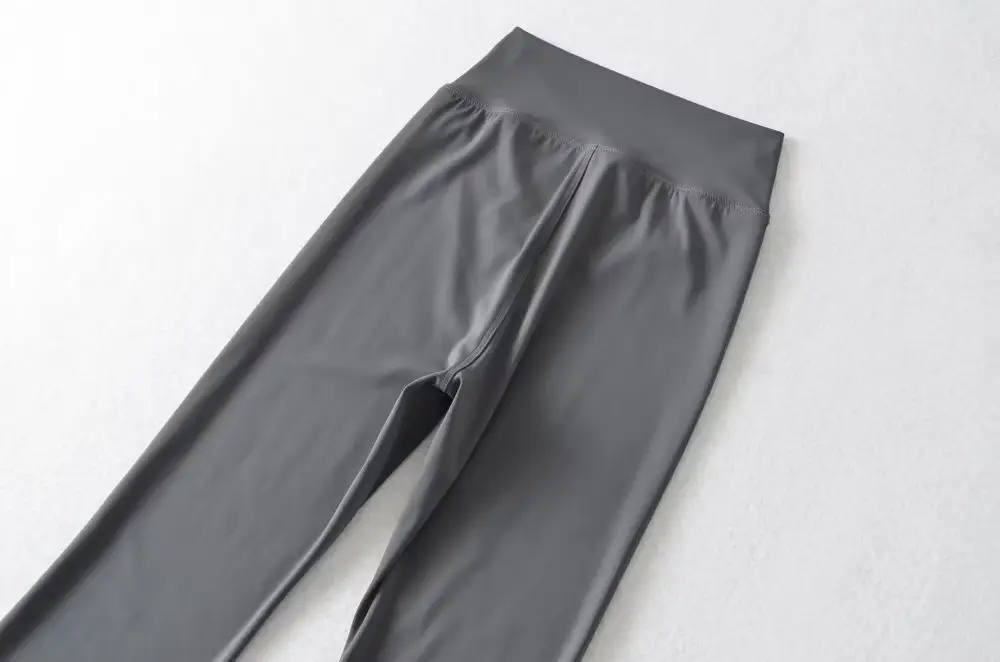 European American Style Stacked Cross Low Waist V Waist Casual Trousers Stretch Tight Bell Pants — feature 13