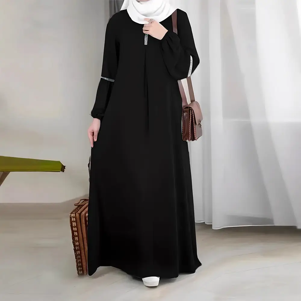 Green Long Sleeve Abaya Dress for Women - Image 6