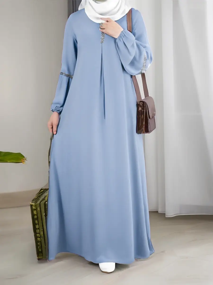 Green Long Sleeve Abaya Dress for Women — feature 11