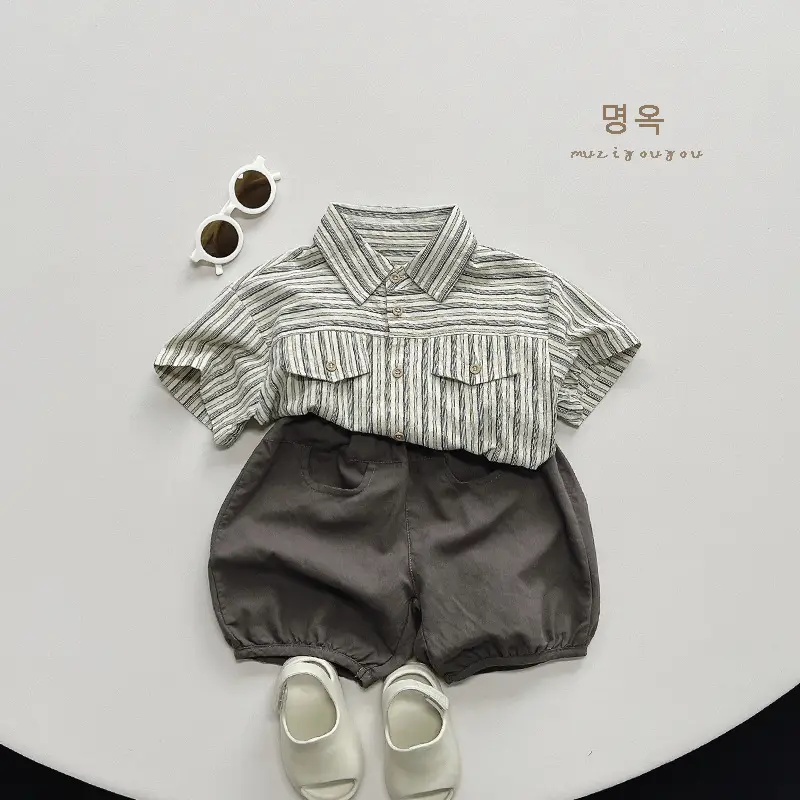 Boys Striped Cotton T-Shirt Summer New Style - Image 15